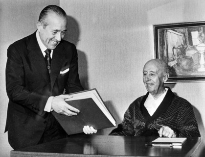Carlos Arias Navarro (left) with General Francisco Franco