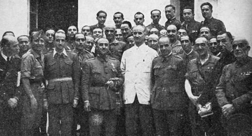 General Franco during the army uprising which marked the beginning of the Spanish Civil War