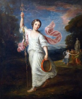 Lady Emily Kerr as a Bacchante by William Hoare (1707-1792). Oil on canvas, about 1770