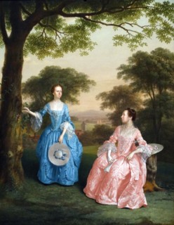 Alicia and Jane Clarke 1758 by Arthur Devis (1712-1787) Oil on canvas