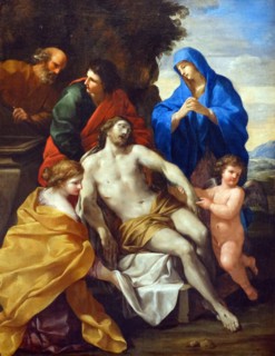 The Entombment by Giovanni Francesco Romanelli (1610-1662). Oil on canvas, c1638.