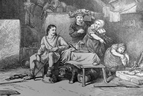 Alfred the Great (849 – 26 October 899) King of Wessex, Alfred accidentally let the cakes burn