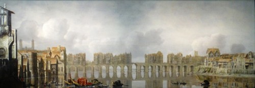 London Bridge over the River Thames by Claude de Jongh
