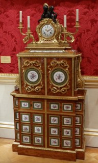 18th Century filing-cabinet and clock
