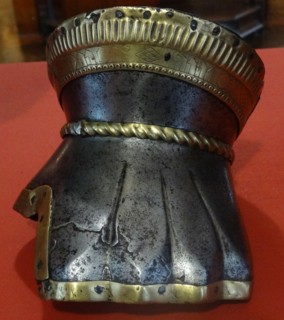 Steel and brass gauntlets