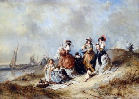 Isabey, A Promenade by the Sea