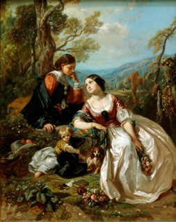 A Sentimental Coversation' by Camille Roqueplan