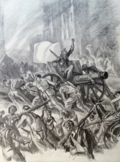 Propaganda illustration by Carlos Saenz De Tejada