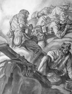 Propaganda illustration by Carlos Saenz De Tejada