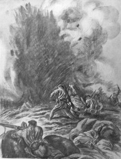 Propaganda illustration by Carlos Saenz De Tejada