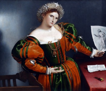 Portrait of a Woman inspired by Lucretia' by Lorenzo Lotto