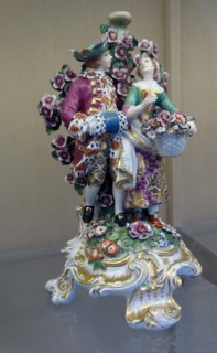 Pair of figure-group candlesticks