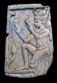 Ivory depicting figure wearing the crown of Egypt