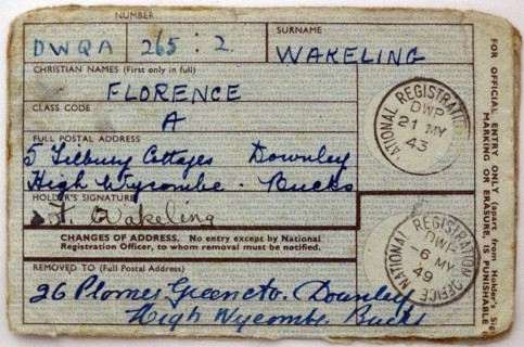 Identification card from the Second World War