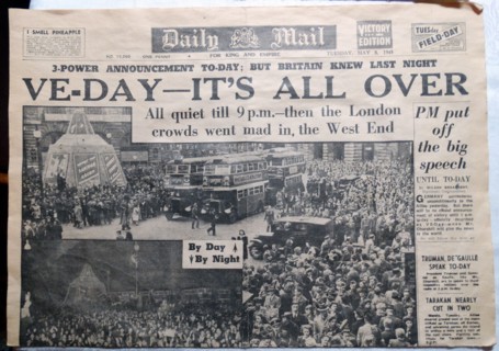 Newpaper headlines from the Daily Mail