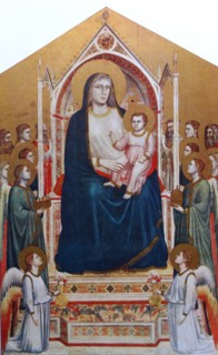 Madonna and Child Enthroned' by Giotto di Bondone