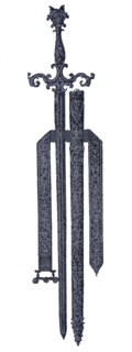 Engraving depicting the sword of the Polish Kings