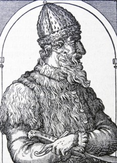 Engraving depicting Ivan III 'The Terrible'