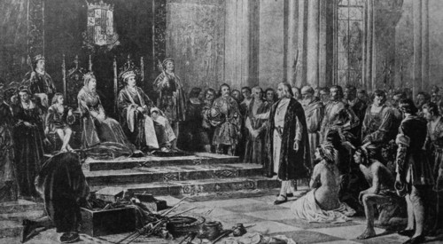 Christopher Columbus in the Palace of the King and Queen of Spain