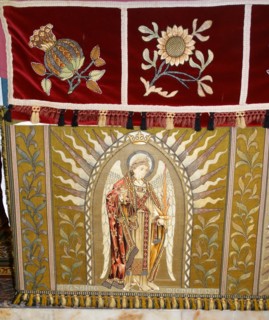 altar covering at St Michael and All Angels Anglican church