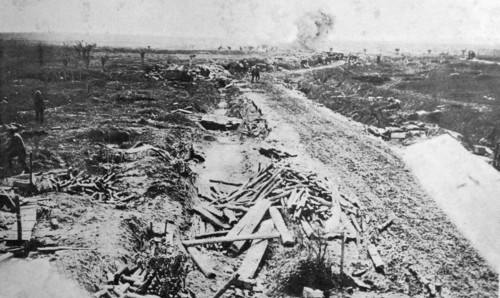 A battlefront during World war One 1916