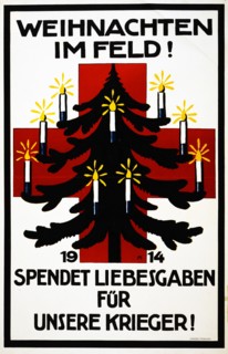 German propaganda poster showing a Christmas tree