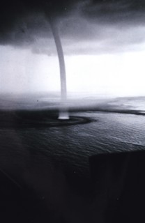 Photograph of waterspouts in the Florida Keys