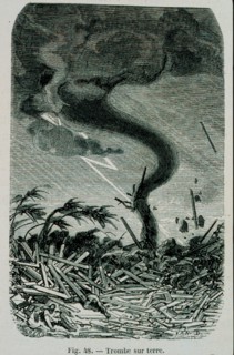 Trombe sur terre' from the 'Histoire des Meteores' by J. Rambosson