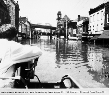 Photograph showing the remnants of Hurricane Camille