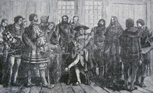 Engraving depicting Maximilian I