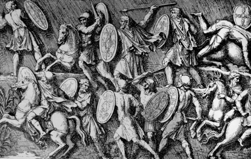 Battle between the Romans and the German Marcomanni