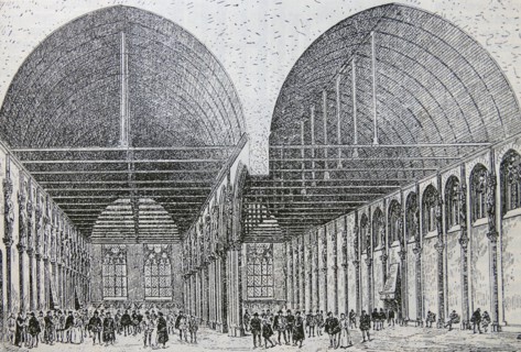 The Grand Hall of Justice in Paris during Medieval times