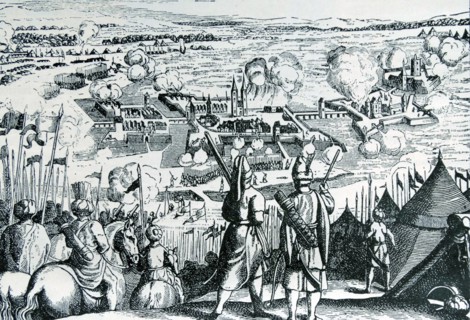 Turkish attack on the river fortress of Szigetvár