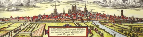 View from the south-west of Münster by Remigius Hogenberg