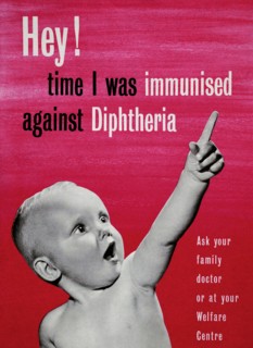 Post-war poster advertising immunisations for Diphtheria