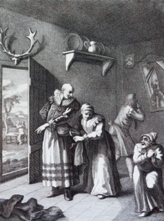 The Curate and the Barber Disguising Themselves to convey Don Quixote Home