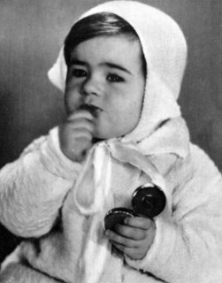 Vintage photograph of an infant in England 1930
