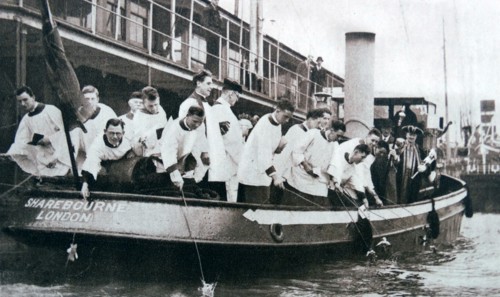 tradition of choirboys beating the boundary of the English Parish of St. Dunstan- in the East 1935