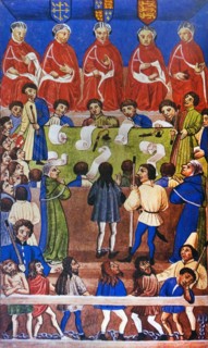 Illumination of a law treatise of Henry VI's reign