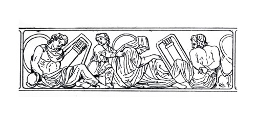 woodcut depicting the Bondmen and the Freedmen