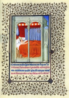 Illumination depicting the Story of Saint Bruno and the Grande Chartreuse from the Belles Heures of Jean de France