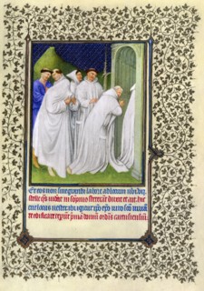 Illumination depicting the Story of Saint Bruno and the Grande Chartreuse from the Belles Heures of Jean de France
