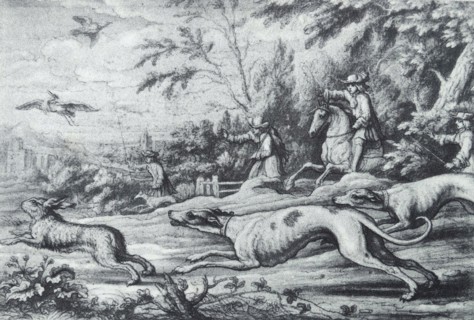 a hunting scene by Francis Barlow