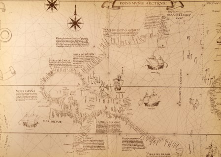 16th century Spanish map showing the Americas