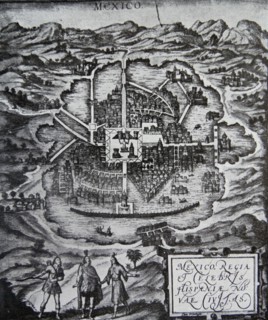 16th century illustration of Mexico City.