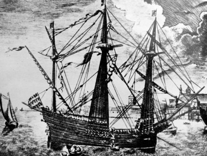 Illustration of the Golden Hind
