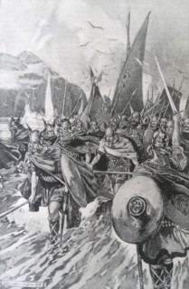 Illustration of the Northmen taking Possession of Iceland