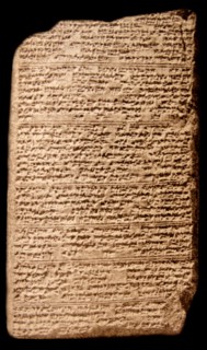 Clay tablet letter from Tushratta, King of Mitanni, to Amenophis III, King of Egypt
