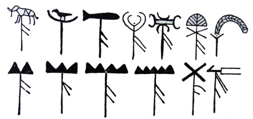 Illustrations depicting the standards of Egyptian ships