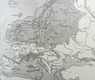 Map of Europe during the Ice Age